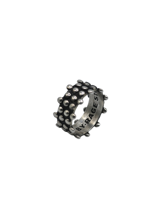 Sterling Silver Studded Ring 925 Studded Ring , Spike Ring, Gothic style ring with studs and spikes, waterproof rings 